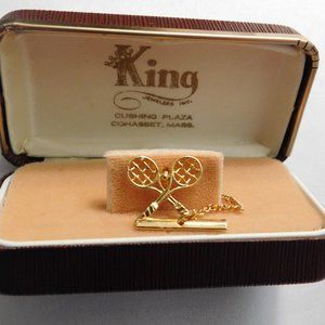 Vintage Tennis Racquet Tie Tack King Jewelers